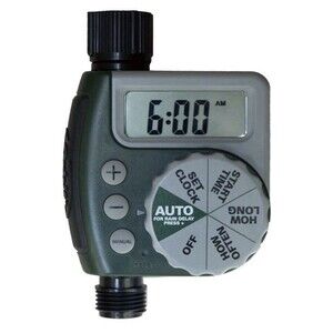 Orbit single-outlet hose watering timer. New, in original packaging.